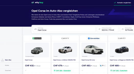 Auto-Abo Vergleich why-buy.ch