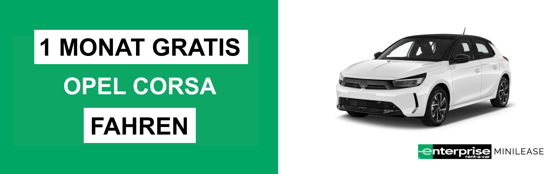 Enterprise Minilease Wettbewerb 1 Monat Opel Corsa fahren