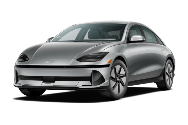 Grauer Hyundai Ioniq 6 Elektrofahrzeug mit schlankem Design