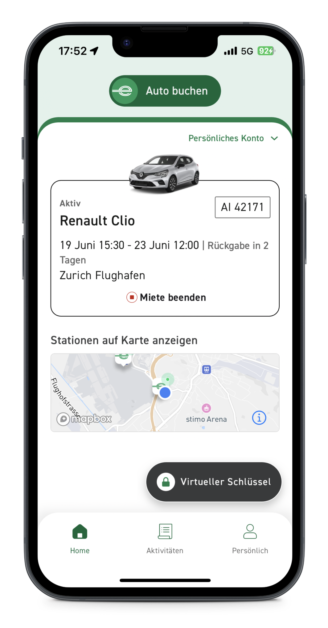 Example of the app